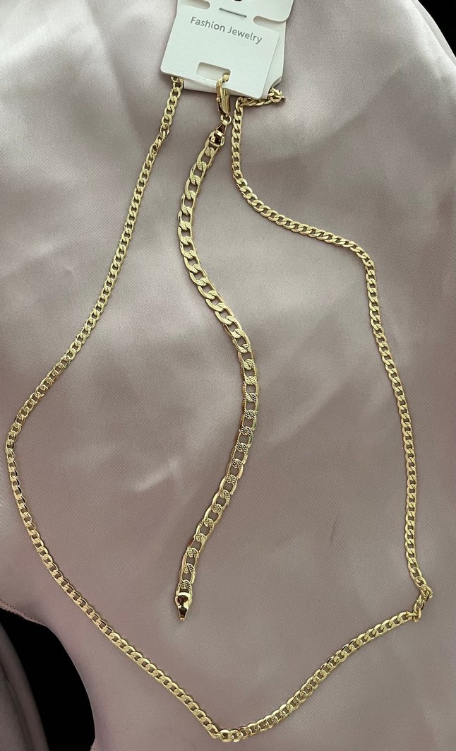 Uzun Altın Renkli Kadın Çelik  Kolye - Görsel 4