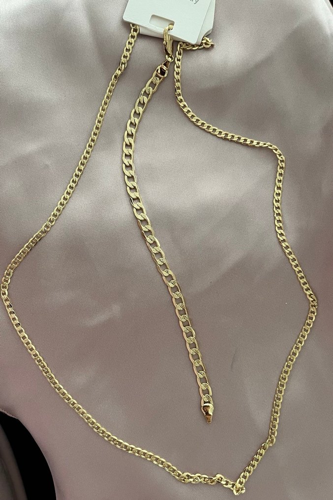 Uzun Altın Renkli Kadın Çelik  Kolye - Görsel 3