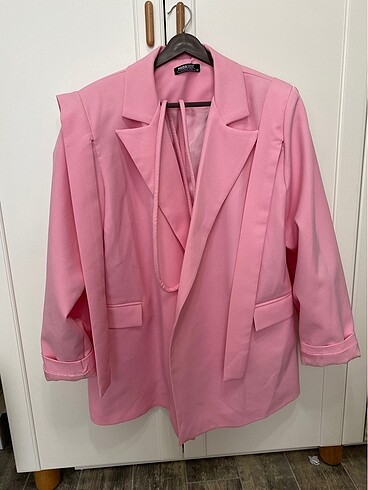 Pembe blazer ceket