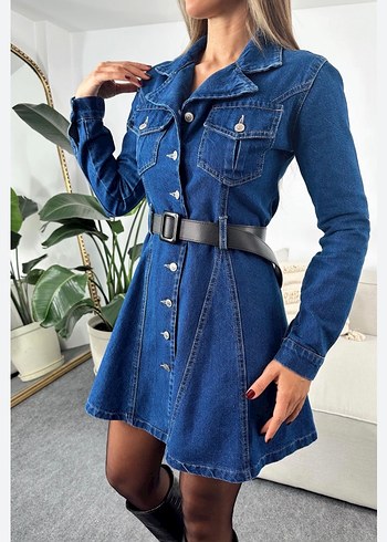 Mini kot elbise - Görsel 2