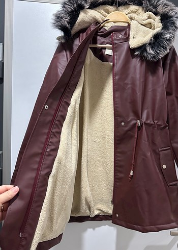 Kürklü Deri Mont - Görsel 6