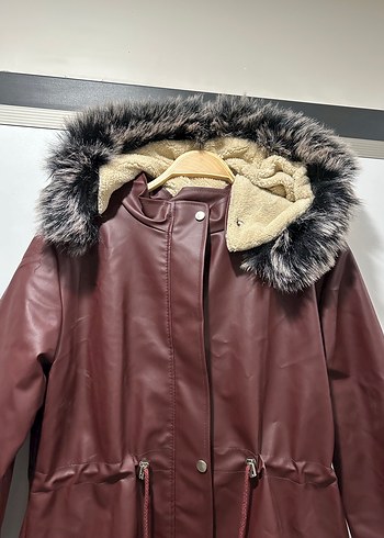 Kürklü Deri Mont - Görsel 4