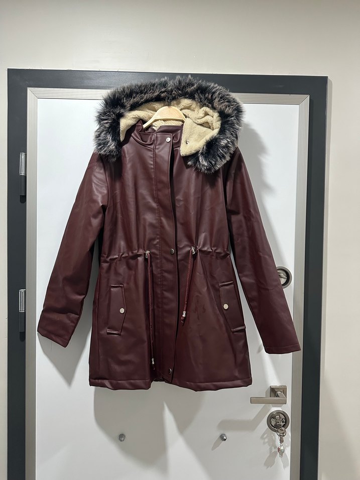 Kürklü Deri Mont - Görsel 2