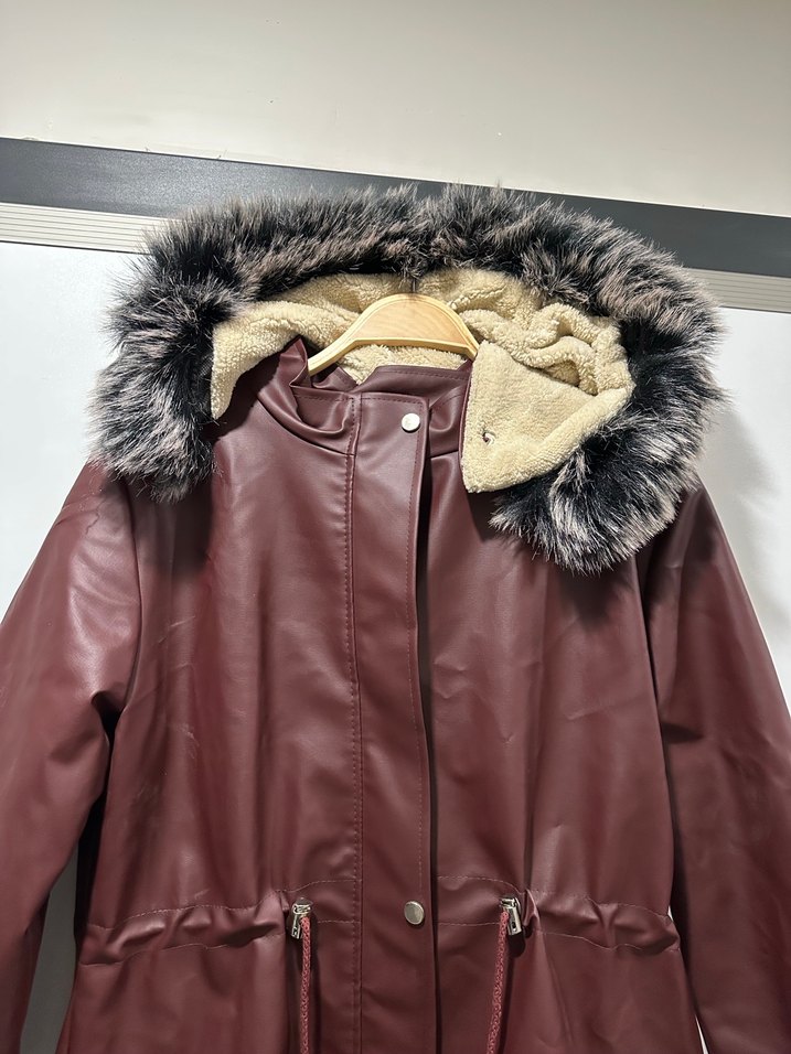 Kürklü Deri Mont - Görsel 4