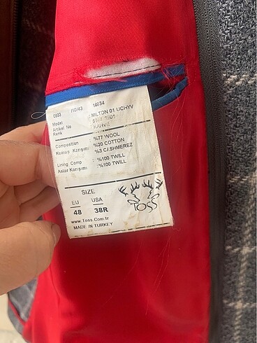 48 Beden gri Renk Yün kaşmir karışımlı erkek çekesi