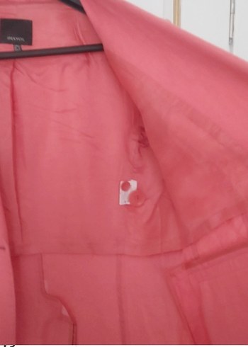 Pembe Düğmeli Kadın Ofis Blazeri - Görsel 2