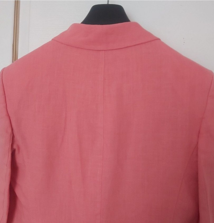 Pembe Düğmeli Kadın Ofis Blazeri - Görsel 3