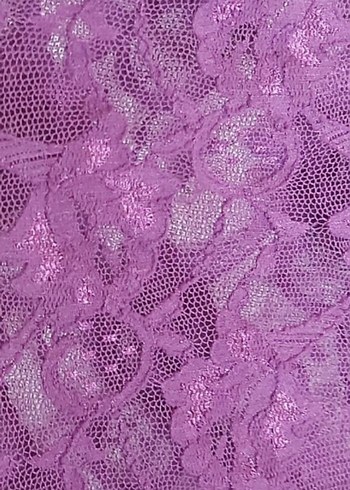 Mor Dantel Kolsuz elbise - Görsel 8