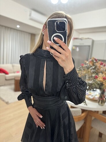 xs Beden Elbise kıca koyu mavi