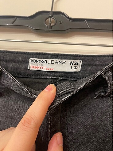 28 Beden siyah Renk KOTON Kot pantolon/ W28 L32