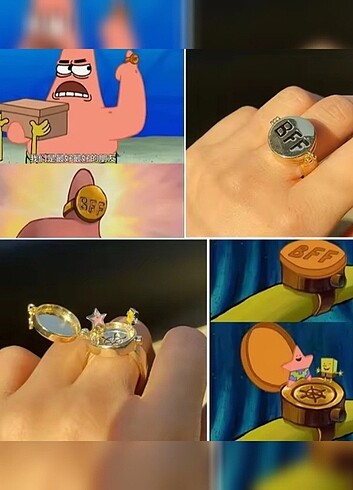 BFF Yüzük Sünger Bob ve Patrick