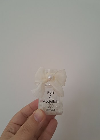 Hediyelik Kolonya Simli İncili Kına Nişan Nikah Düğün