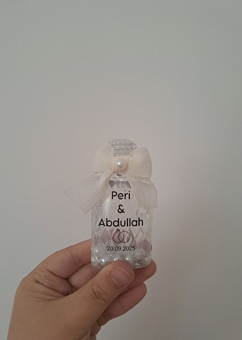 Hediyelik Kolonya Simli İncili Kına Nişan Nikah Düğün