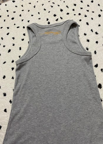 Kız Çocuk Gri Pamuklu Kolsuz Basic Atlet - Görsel 3