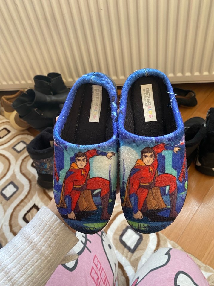 Renkli Baskılı Erkek Çocuk Sıcak Terlik - Görsel 3