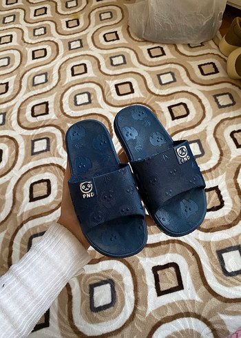 Erkek Lacivert Kaydırmaz Terlik Velcro Bantlı - Görsel 2