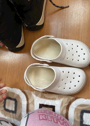 Beyaz çocuk Platform Terlik Velcro Bantlı - Görsel 3