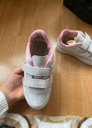 Kız Çocuk Pembe Cırtcırtlı Spor Ayakkabı - Görsel 4