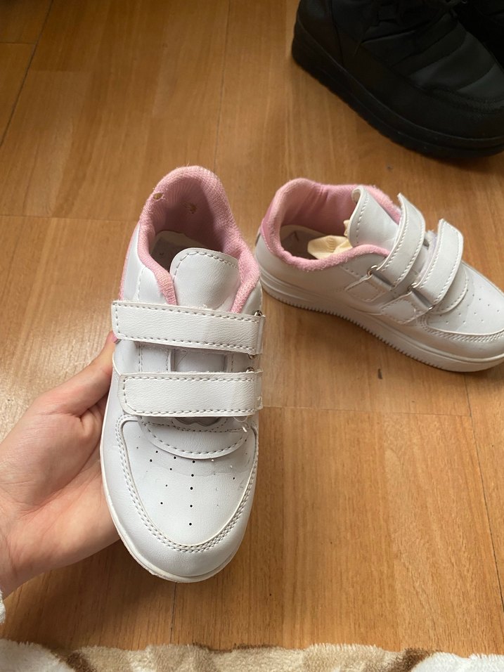 Kız Çocuk Pembe Cırtcırtlı Spor Ayakkabı - Görsel 3