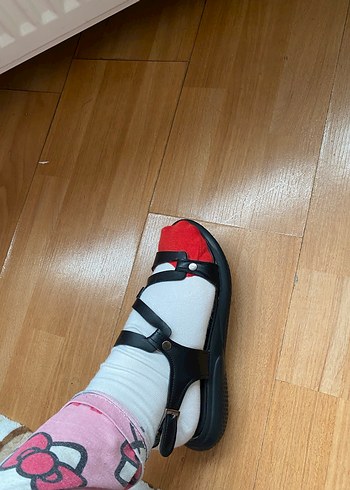 Kadın Siyah Dolgu Topuklu Sandalet - Görsel 5