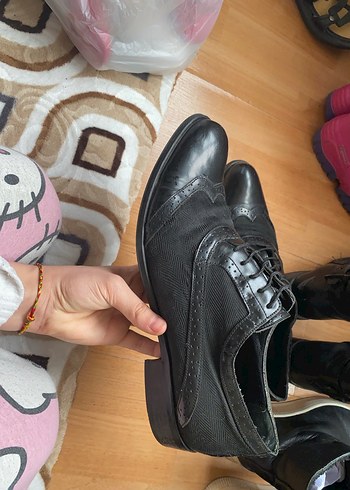 Klasik Siyah Deri Buckle'lı Erkek Ayakkabı - Görsel 2