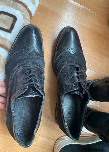 Klasik Siyah Deri Buckle'lı Erkek Ayakkabı - Görsel 3