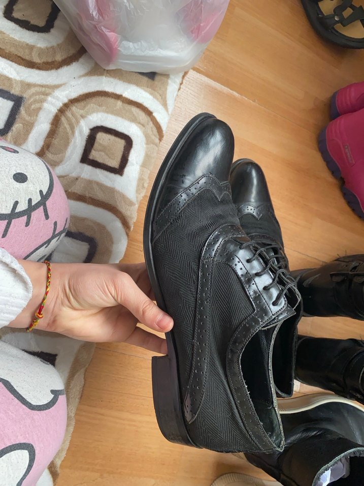 Klasik Siyah Deri Buckle'lı Erkek Ayakkabı - Görsel 2