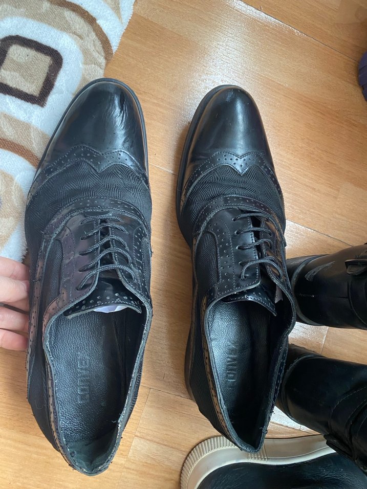 Klasik Siyah Deri Buckle'lı Erkek Ayakkabı - Görsel 3