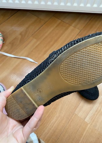 Siyah Örgü Topuklu Kadın Espadril - Görsel 5