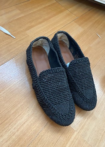 Siyah Örgü Topuklu Kadın Espadril - Görsel 3