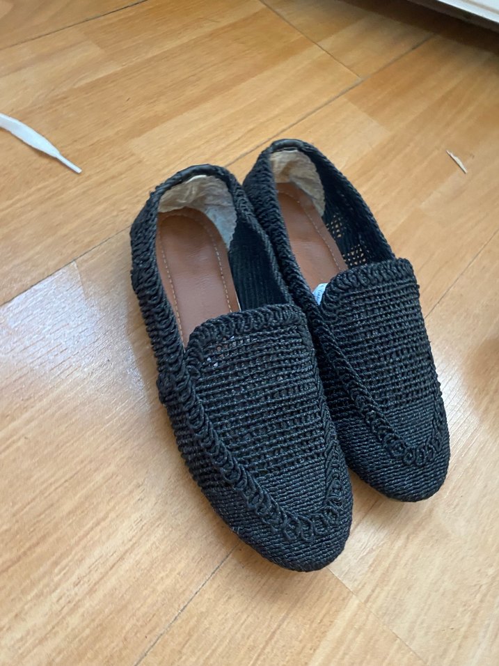 Siyah Örgü Topuklu Kadın Espadril - Görsel 3