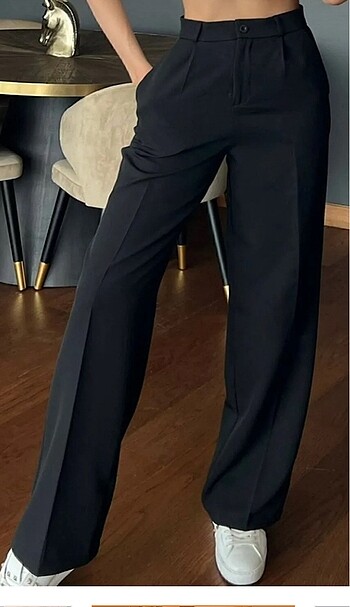 Siyah plazzo pantalon