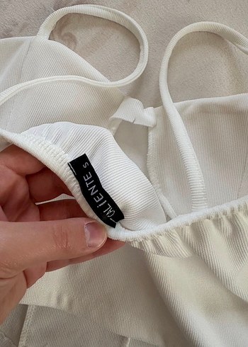 Beyaz Straplez Kadın Bustiyer - Görsel 5