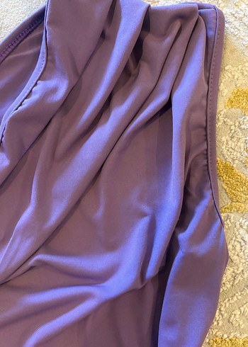 Lila Drapeli Bluz - Görsel 4