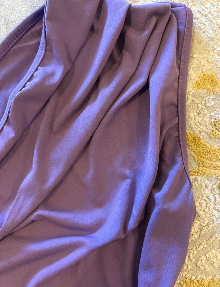 Lila Drapeli Bluz - Görsel 4