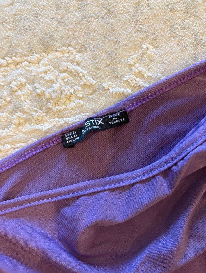 Lila Drapeli Bluz - Görsel 3