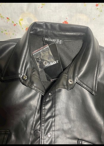 Düğmeli Siyah Deri Kadın Ceket - Görsel 6