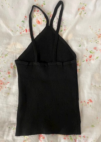 Siyah İnce Askılı Triko Atlet - Görsel 2