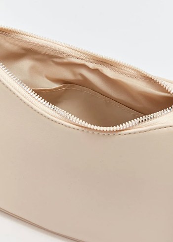 Beyaz Deri Boncuklu Kadın Çanta - Görsel 2