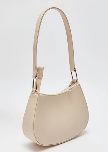 Beyaz Deri Boncuklu Kadın Çanta - Görsel 3