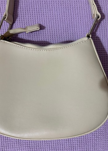 Beyaz Deri Boncuklu Kadın Çanta - Görsel 5