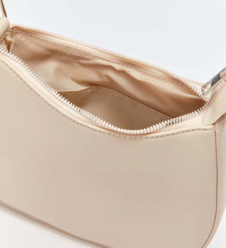 Beyaz Deri Boncuklu Kadın Çanta - Görsel 2