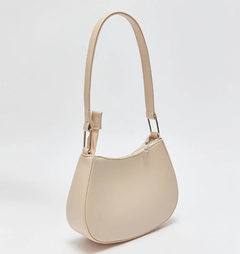 Beyaz Deri Boncuklu Kadın Çanta - Görsel 3