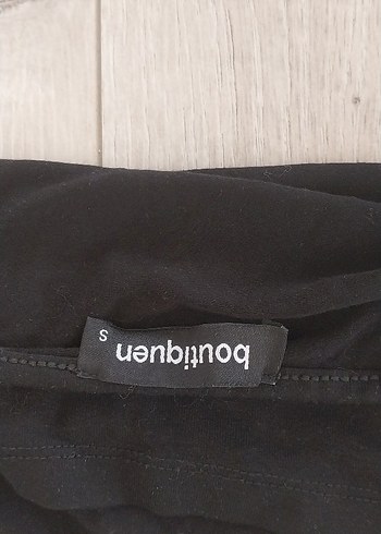 Tek Kollu Siyah  Mini Bluz - Görsel 3