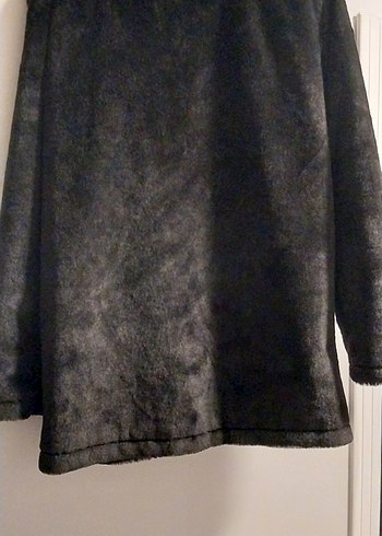 Defacto Siyah Kadın Suni Kürk manto - Görsel 5