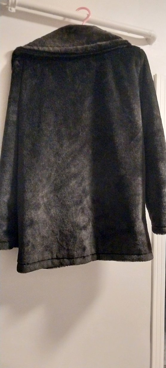 Defacto Siyah Kadın Suni Kürk manto - Görsel 5