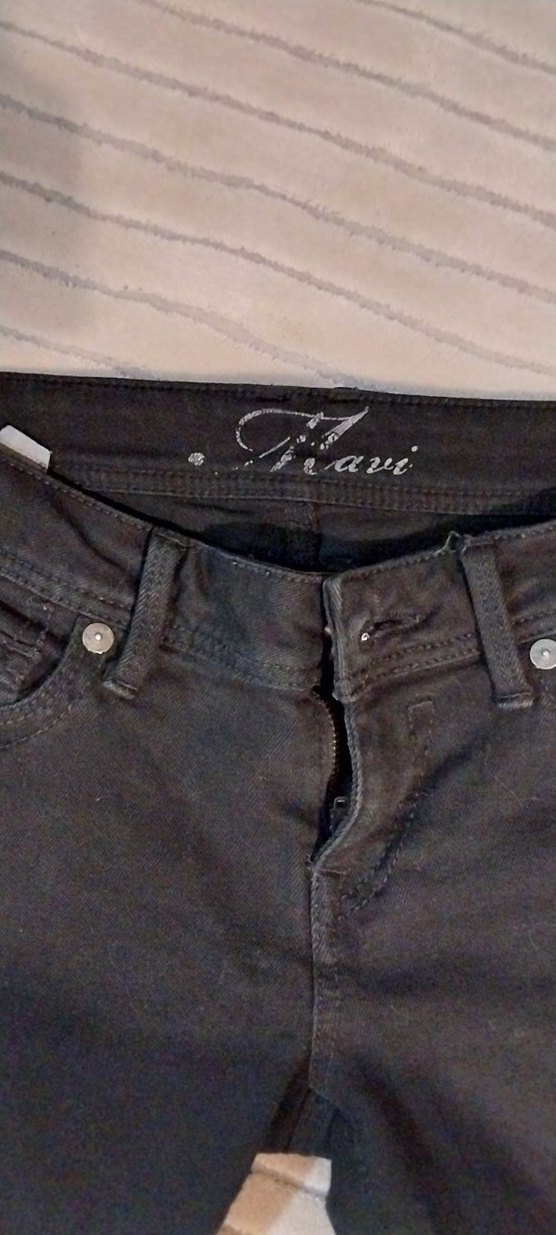 Siyah Kadın Regular Fit Midi Kot Pantolon - Görsel 2