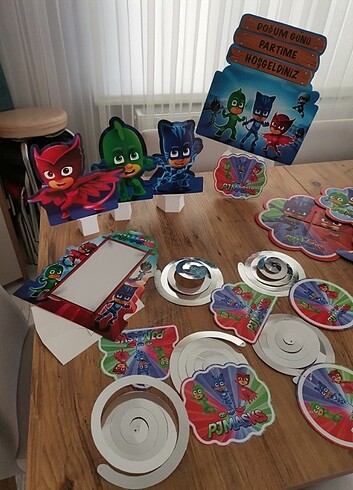 Pijamaskeliler-Pj masks-Pyjamask doğum günü konsepti 