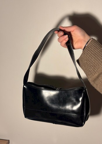 Bordo Deri Fermuarlı Kadın Çanta - Görsel 3