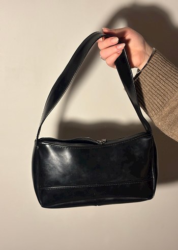 Bordo Deri Fermuarlı Kadın Çanta - Görsel 4